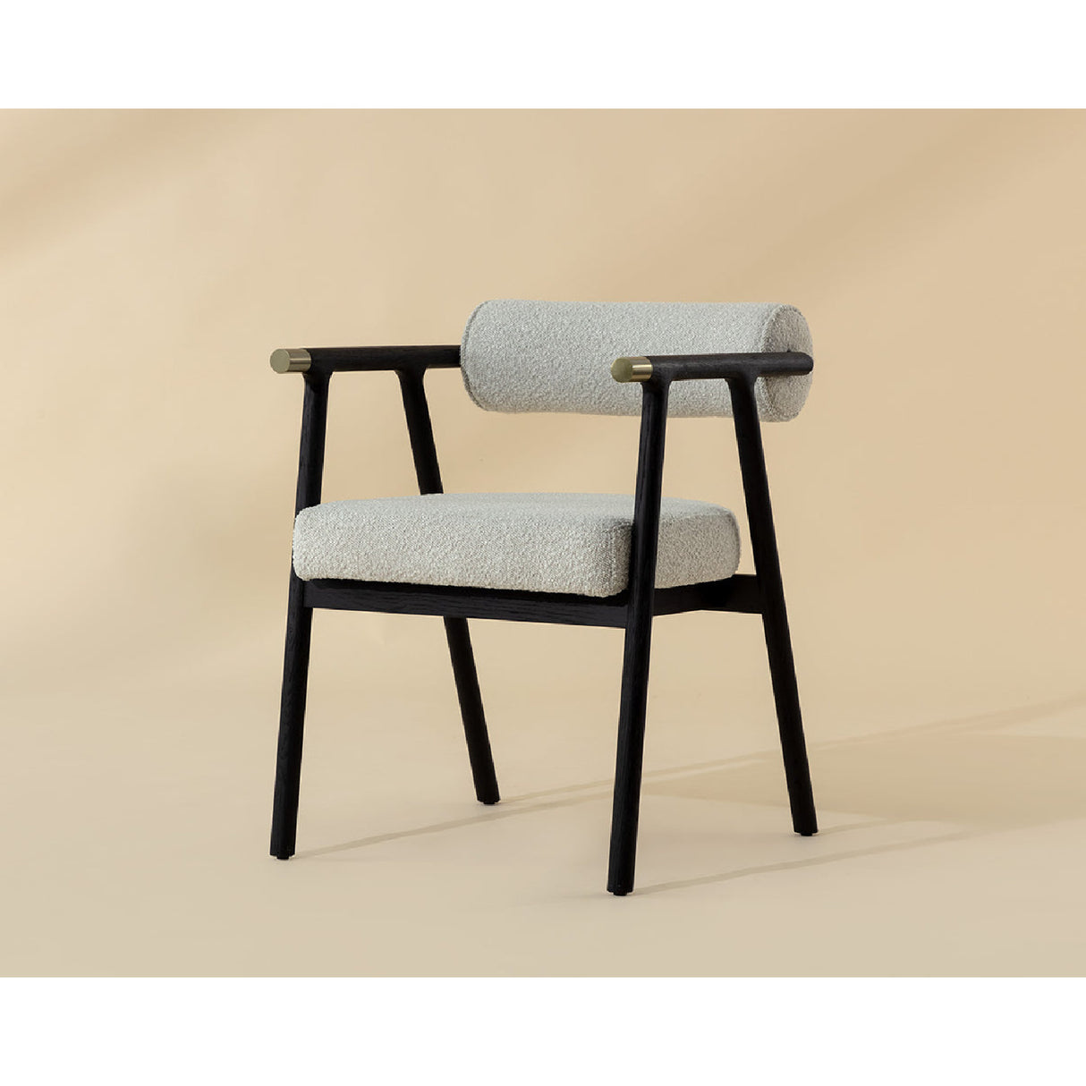   Modern European furniture - White Boucle Dining Armchair - www.oroa.com | Oroa.com