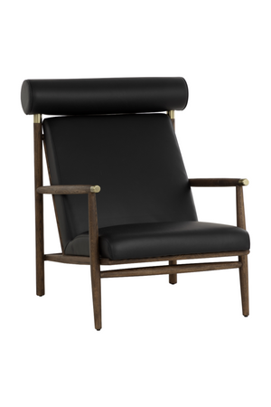   Modern European furniture - Oak Framed Leather Lounge Chair - www.oroa.com | Oroa.com