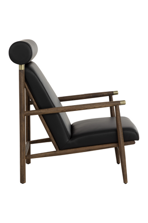   Modern European furniture - Oak Framed Leather Lounge Chair - www.oroa.com | Oroa.com