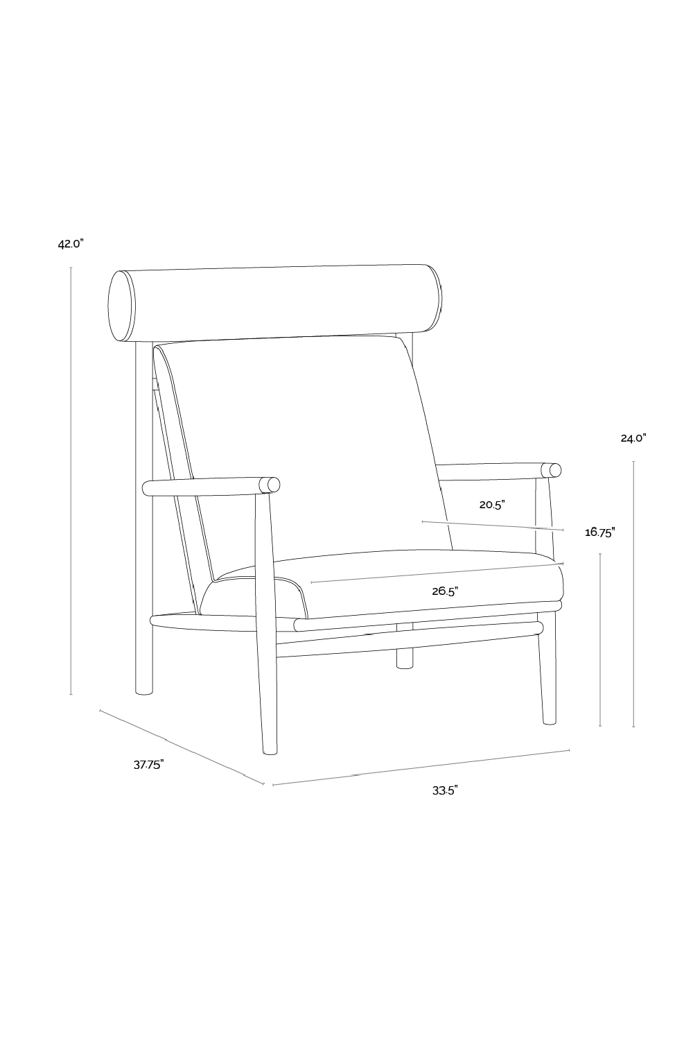   Modern European furniture - Oak Framed Leather Lounge Chair - www.oroa.com | Oroa.com