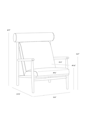   Modern European furniture - Oak Framed Leather Lounge Chair - www.oroa.com | Oroa.com