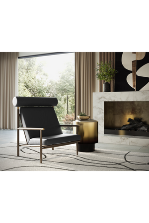   Modern European furniture - Oak Framed Leather Lounge Chair - www.oroa.com | Oroa.com