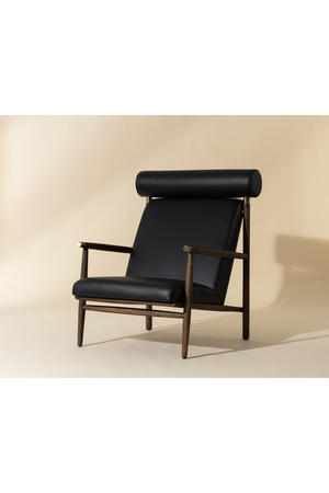   Modern European furniture - Oak Framed Leather Lounge Chair - www.oroa.com | Oroa.com