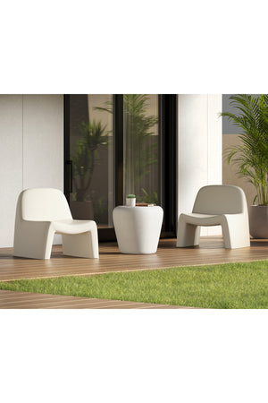   Modern European furniture - Cream Concrete Indoor/Outdoor Lounge Chair - www.oroa.com | Oroa.com