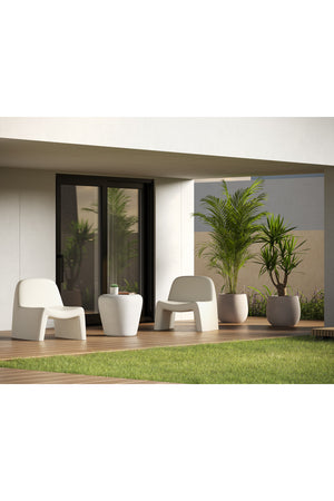   Modern European furniture - Cream Concrete Indoor/Outdoor Lounge Chair - www.oroa.com | Oroa.com