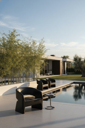   Modern European furniture - Black Indoor/Outdoor Lounge Chair - www.oroa.com | Oroa.com