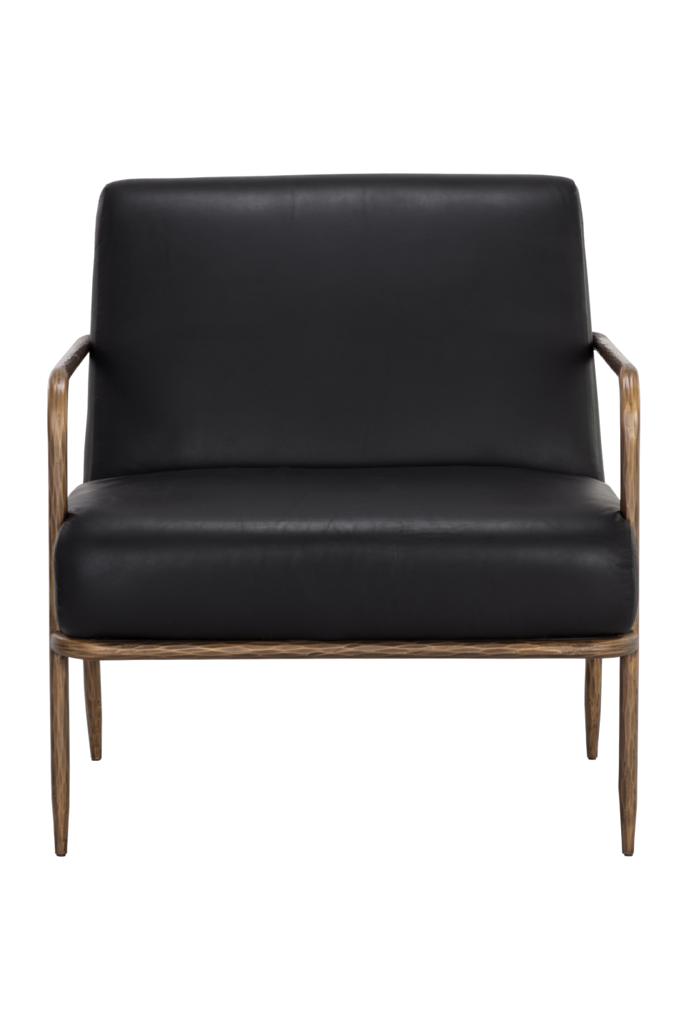   Modern European furniture - Hammered Brass Leather Lounge Chair - www.oroa.com | Oroa.com