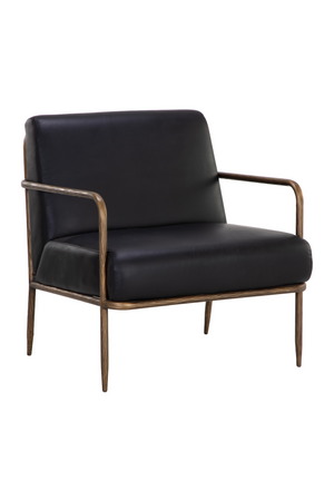   Modern European furniture - Hammered Brass Leather Lounge Chair - www.oroa.com | Oroa.com