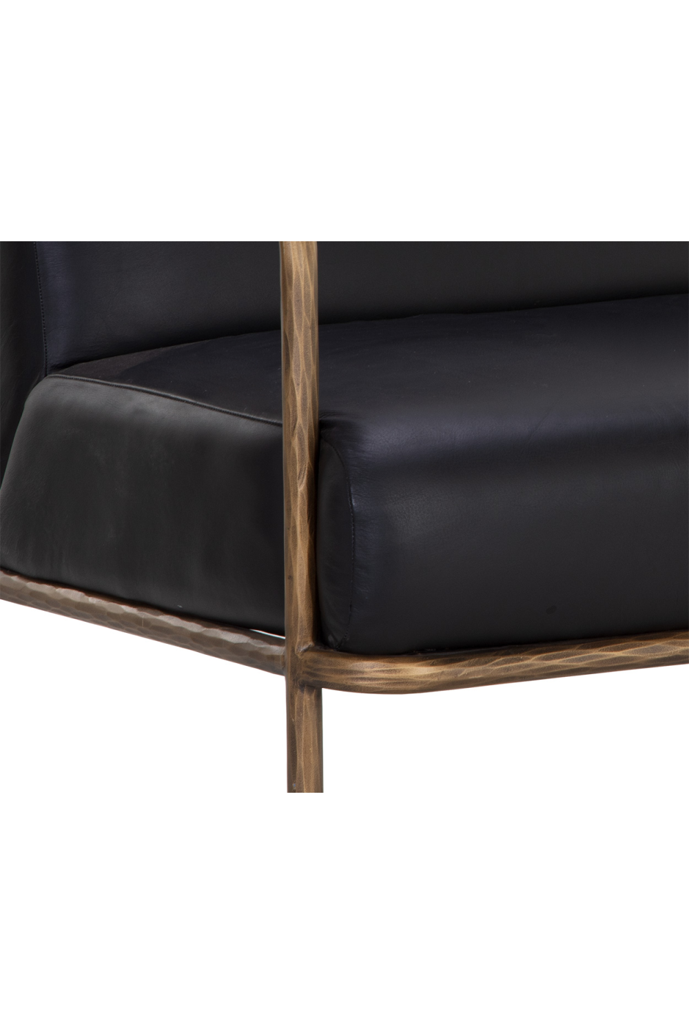   Modern European furniture - Hammered Brass Leather Lounge Chair - www.oroa.com | Oroa.com