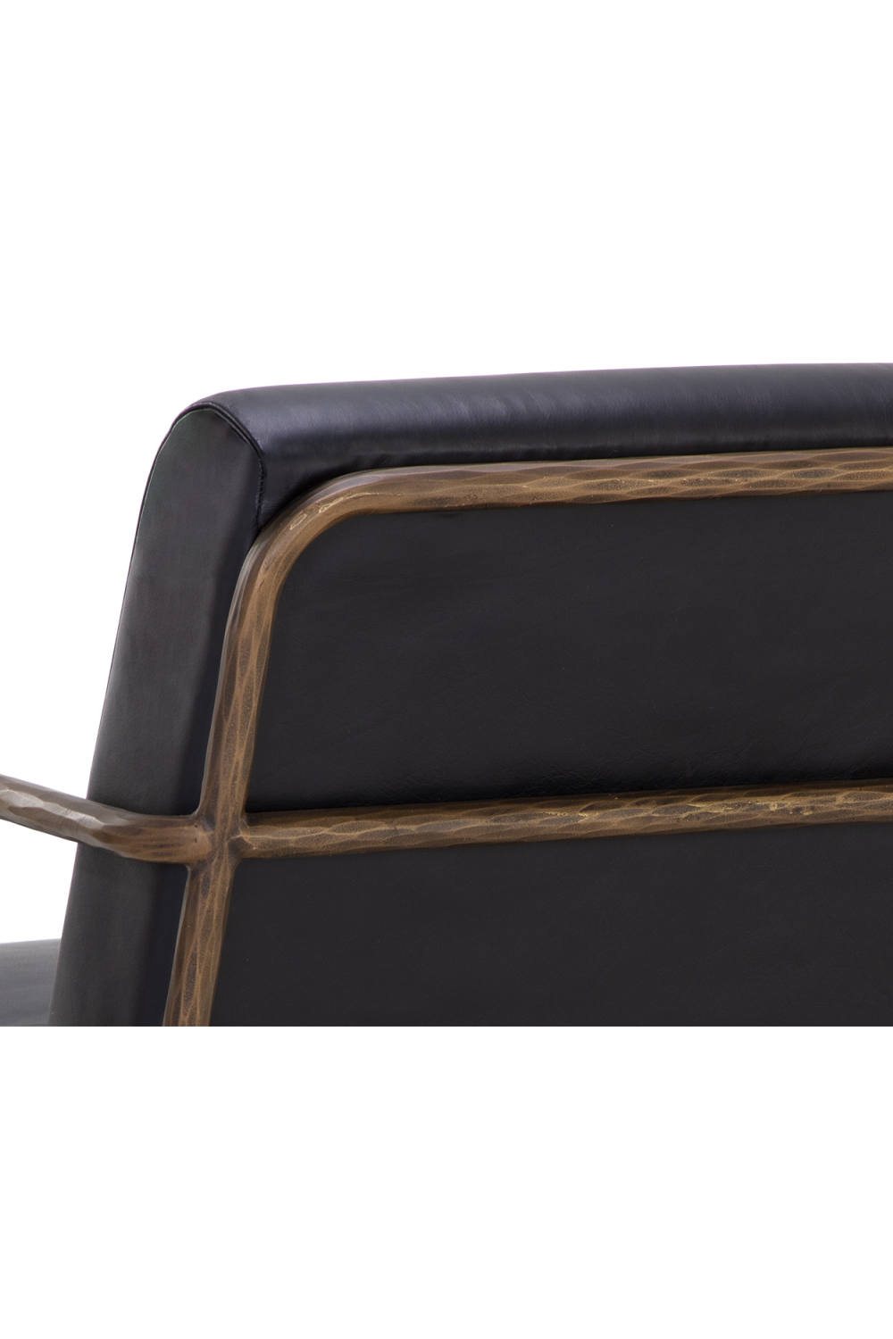   Modern European furniture - Hammered Brass Leather Lounge Chair - www.oroa.com | Oroa.com