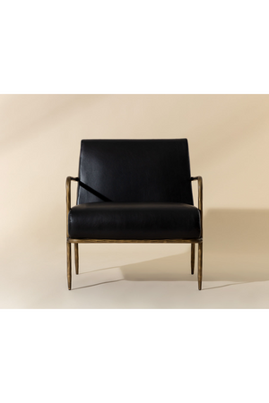   Modern European furniture - Hammered Brass Leather Lounge Chair - www.oroa.com | Oroa.com