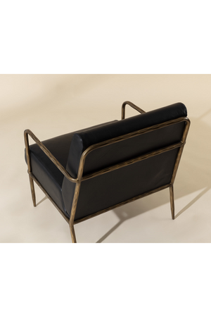   Modern European furniture - Hammered Brass Leather Lounge Chair - www.oroa.com | Oroa.com