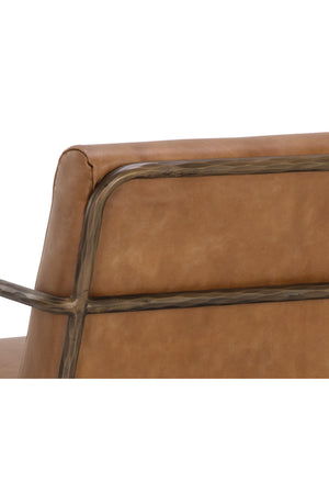   Modern European furniture - Hammered Brass Leather Lounge Chair - www.oroa.com | Oroa.com