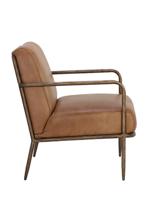   Modern European furniture - Hammered Brass Leather Lounge Chair - www.oroa.com | Oroa.com