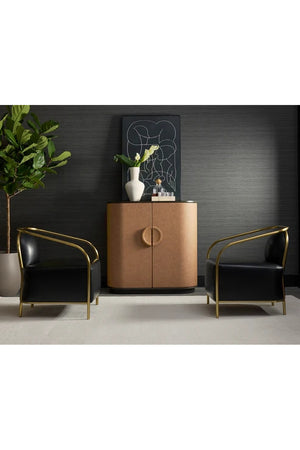   Modern European furniture - Smoked Acacia 2-Door Bar Cabinet - www.oroa.com | Oroa.com