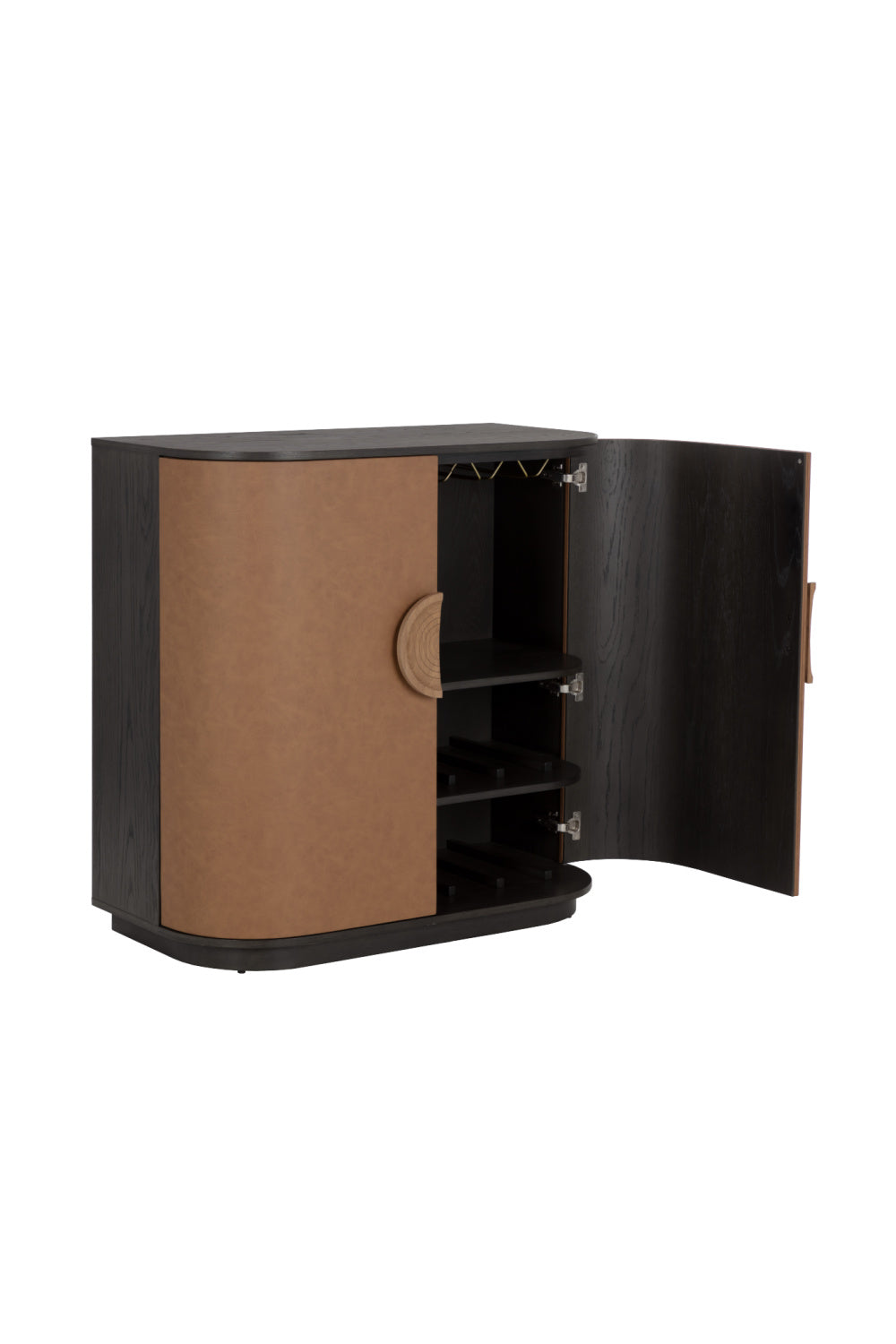   Modern European furniture - Smoked Acacia 2-Door Bar Cabinet - www.oroa.com | Oroa.com
