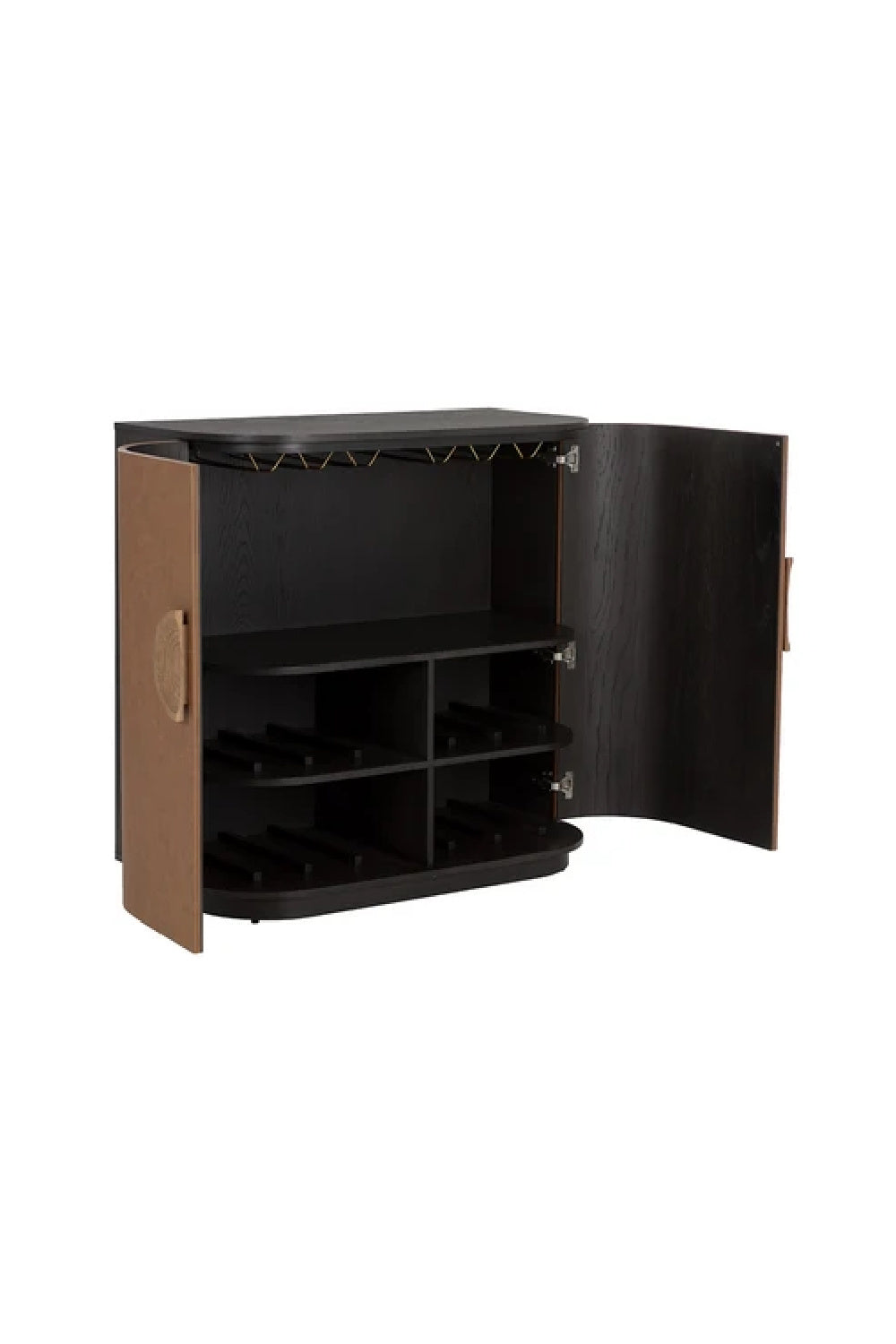   Modern European furniture - Smoked Acacia 2-Door Bar Cabinet - www.oroa.com | Oroa.com