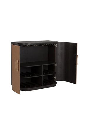   Modern European furniture - Smoked Acacia 2-Door Bar Cabinet - www.oroa.com | Oroa.com