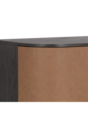   Modern European furniture - Smoked Acacia 2-Door Bar Cabinet - www.oroa.com | Oroa.com