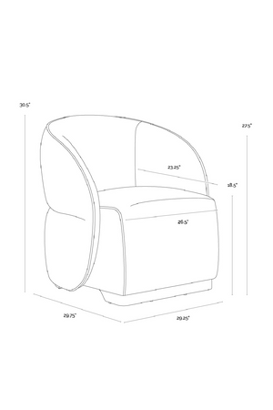   Modern European furniture - White Back Curved Lounge Chair - www.oroa.com | Oroa.com