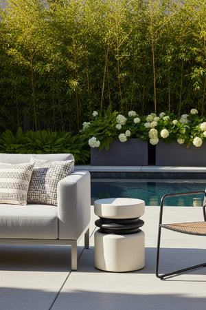   Modern European furniture - White Indoor/Outdoor End Table - www.oroa.com | Oroa.com
