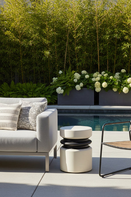   Modern European furniture - White Indoor/Outdoor End Table - www.oroa.com | Oroa.com