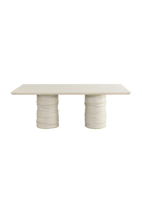   Modern European furniture - Cream Rectangular Indoor/Outdoor Dining Table - www.oroa.com | Oroa.com