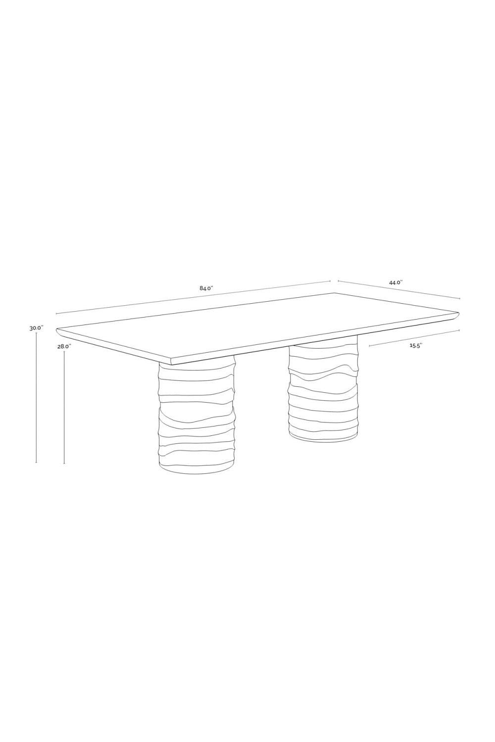   Modern European furniture - Cream Rectangular Indoor/Outdoor Dining Table - www.oroa.com | Oroa.com