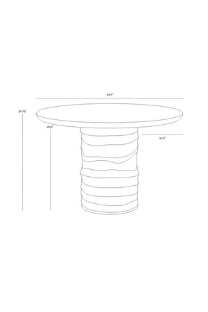   Modern European furniture - Cream Round Indoor/Outdoor Dining Table - www.oroa.com | Oroa.com