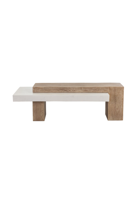   Modern European furniture - Rectangular Timber-Effect Indoor/Outdoor Coffee Table - www.oroa.com | Oroa.com