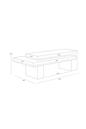   Modern European furniture - Rectangular Timber-Effect Indoor/Outdoor Coffee Table - www.oroa.com | Oroa.com