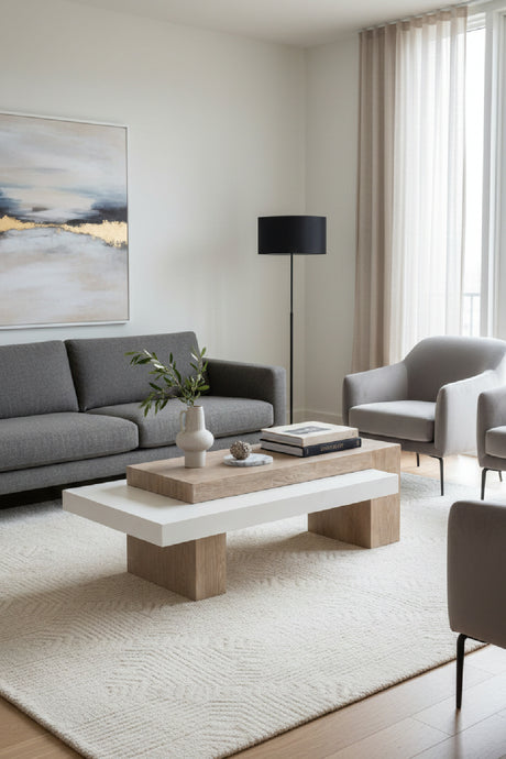   Modern European furniture - Rectangular Timber-Effect Indoor/Outdoor Coffee Table - www.oroa.com | Oroa.com