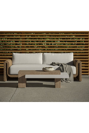   Modern European furniture - Rectangular Timber-Effect Indoor/Outdoor Coffee Table - www.oroa.com | Oroa.com