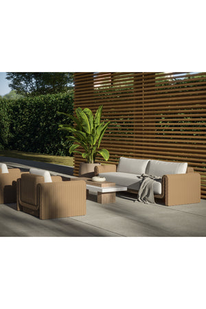   Modern European furniture - Rectangular Timber-Effect Indoor/Outdoor Coffee Table - www.oroa.com | Oroa.com