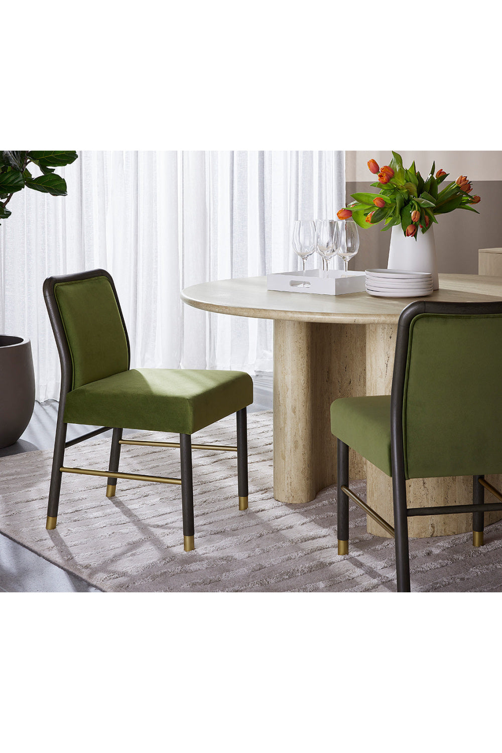   Rubberwood Framed Dining Chairs (2) Modern European furniture -  www.oroa.com | Oroa.com