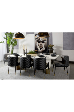   Cream Leather Look Dining Table | Oroa.com