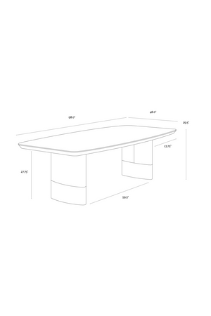   Cream Leather Look Dining Table | Oroa.com
