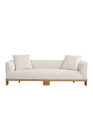   Modern European furniture - Oak Base White Upholstered Sofa - www.oroa.com | Oroa.com