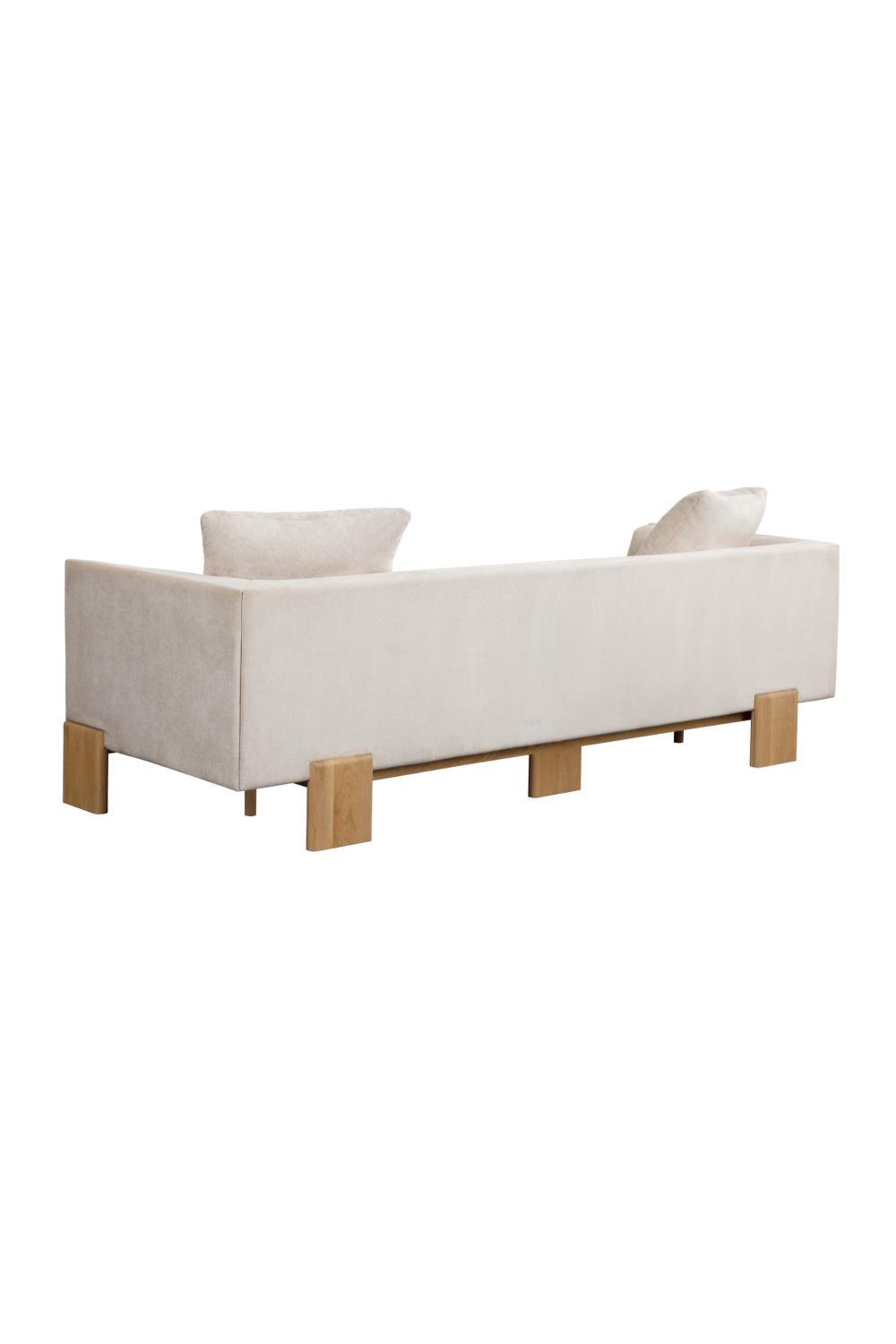   Modern European furniture - Oak Base White Upholstered Sofa - www.oroa.com | Oroa.com