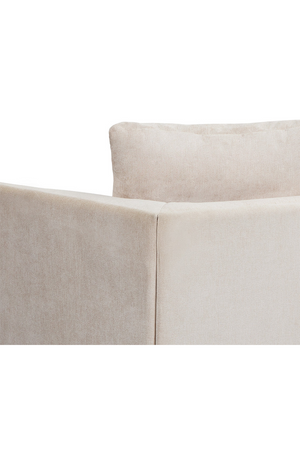   Modern European furniture - Oak Base White Upholstered Sofa - www.oroa.com | Oroa.com