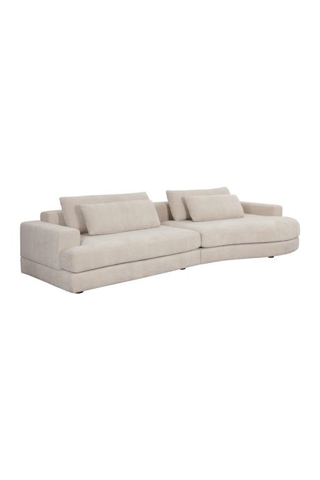   Modern European furniture - Cream Curved Seat Sofa - www.oroa.com | Oroa.com