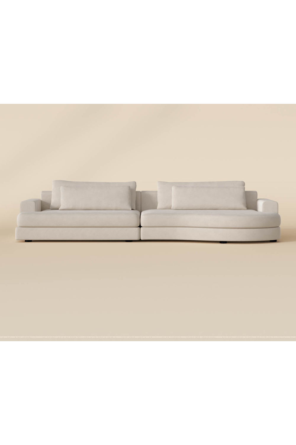   Modern European furniture - Cream Curved Seat Sofa - www.oroa.com | Oroa.com