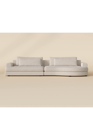   Modern European furniture - Cream Curved Seat Sofa - www.oroa.com | Oroa.com