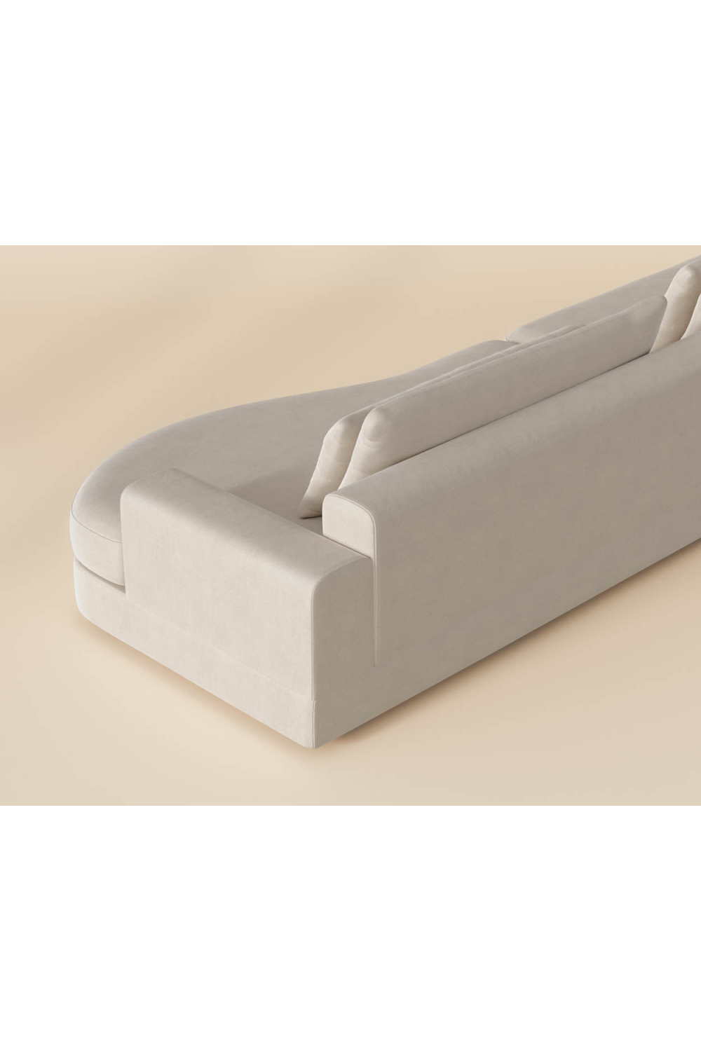   Modern European furniture - Cream Curved Seat Sofa - www.oroa.com | Oroa.com