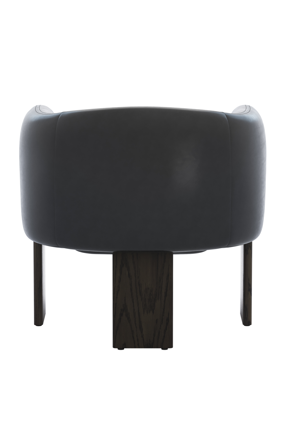   Modern European furniture - Black Leather Curved Lounge Chair - www.oroa.com | Oroa.com