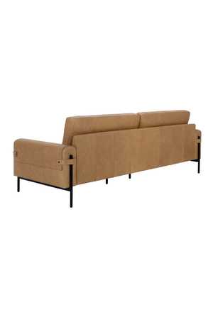   Modern European furniture - Brown Leather Strapped Sofa - www.oroa.com | Oroa.com