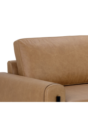   Modern European furniture - Brown Leather Strapped Sofa - www.oroa.com | Oroa.com