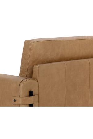   Modern European furniture - Brown Leather Strapped Sofa - www.oroa.com | Oroa.com