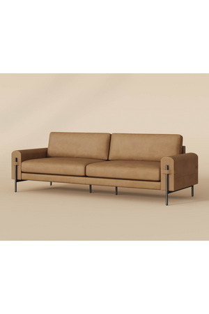   Modern European furniture - Brown Leather Strapped Sofa - www.oroa.com | Oroa.com