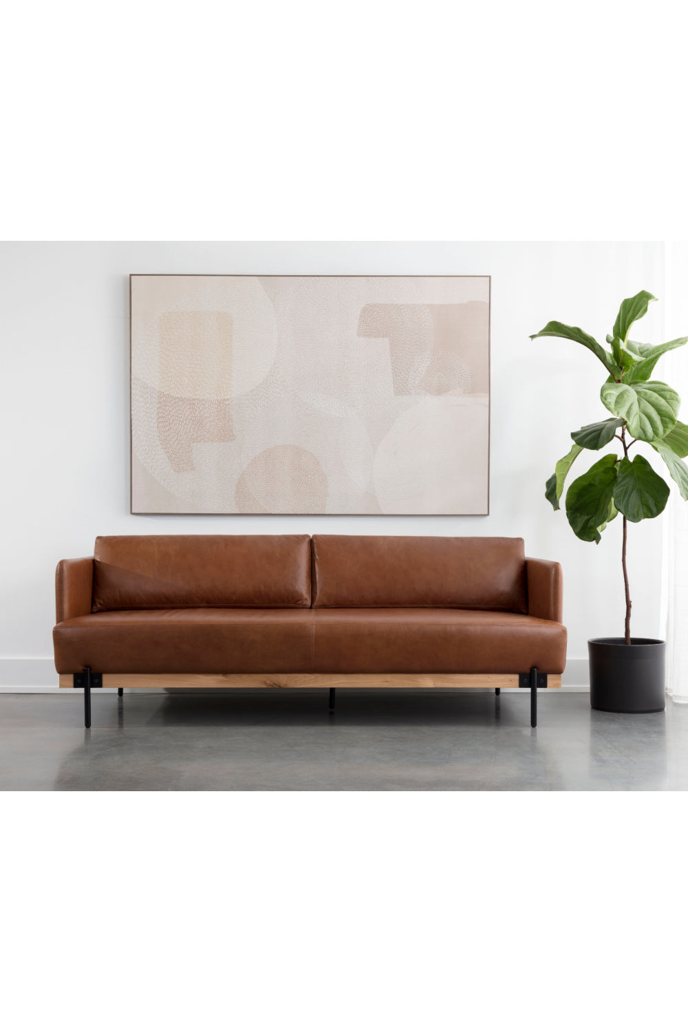   Modern European furniture - Oak Wood Frame Leather Sofa - www.oroa.com | Oroa.com